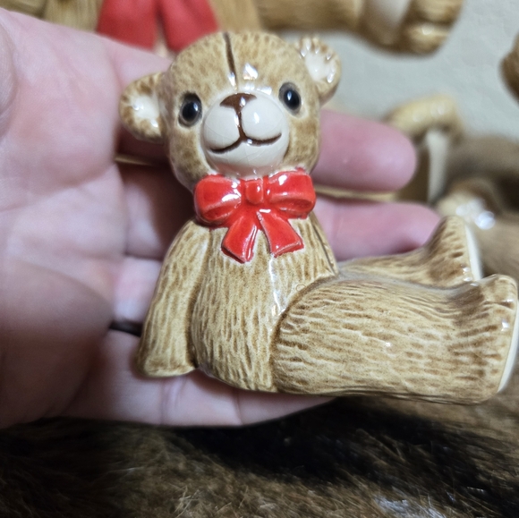 Vintage Ceramic Teddy Bear Set Of 3 - Picture 4 of 7